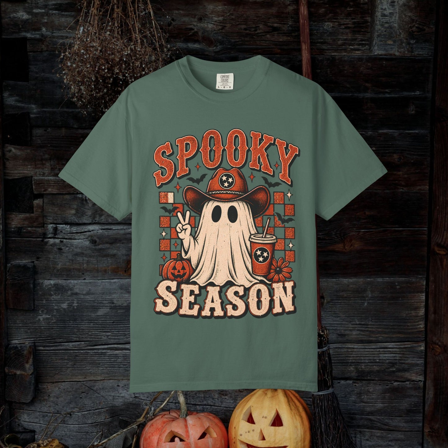 Spooky Season Ghost Tee — Halloween Graphic T-Shirt