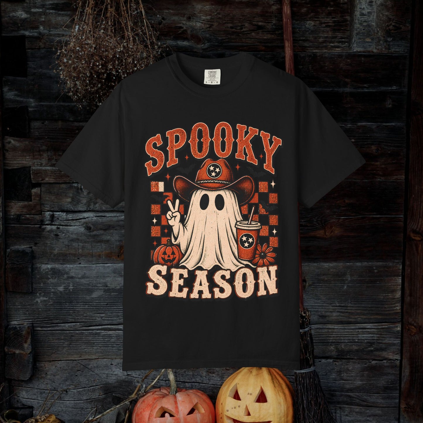 Spooky Season Ghost Tee — Halloween Graphic T-Shirt