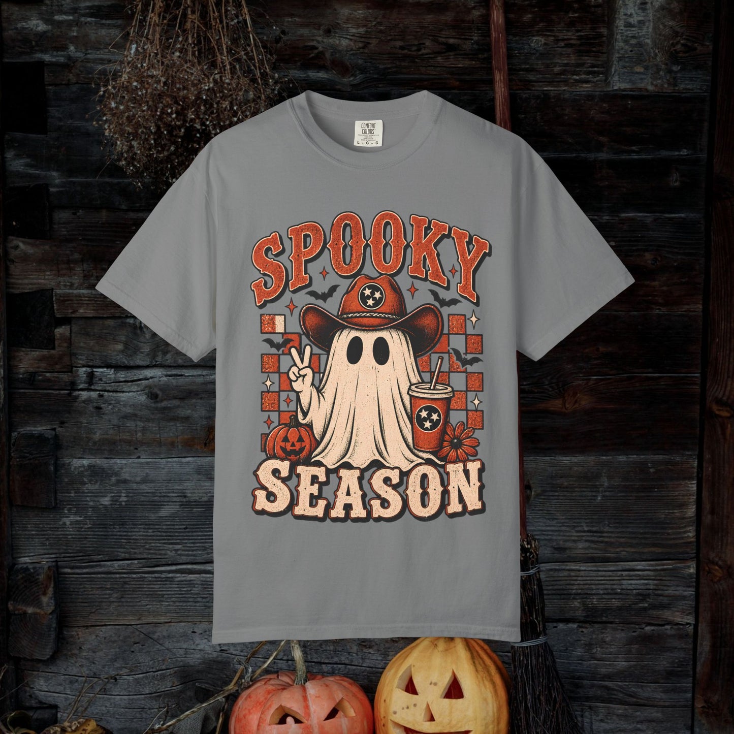 Spooky Season Ghost Tee — Halloween Graphic T-Shirt