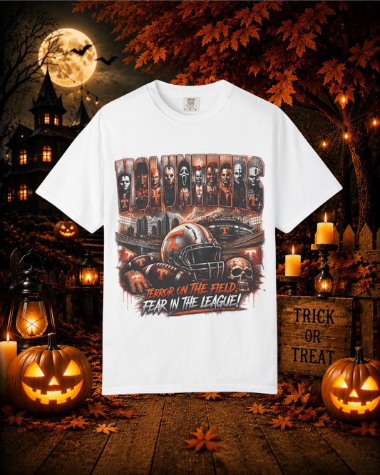 Halloween Football T-Shirt | Garment-Dyed Unisex Tee