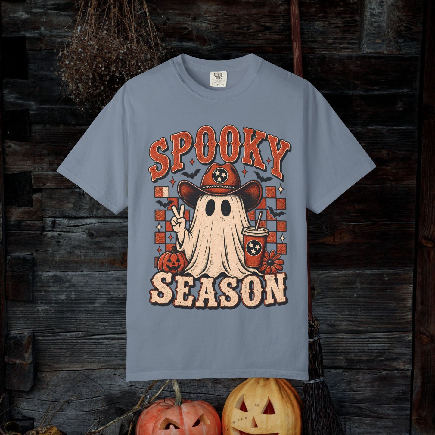 Spooky Season Ghost Tee — Halloween Graphic T-Shirt