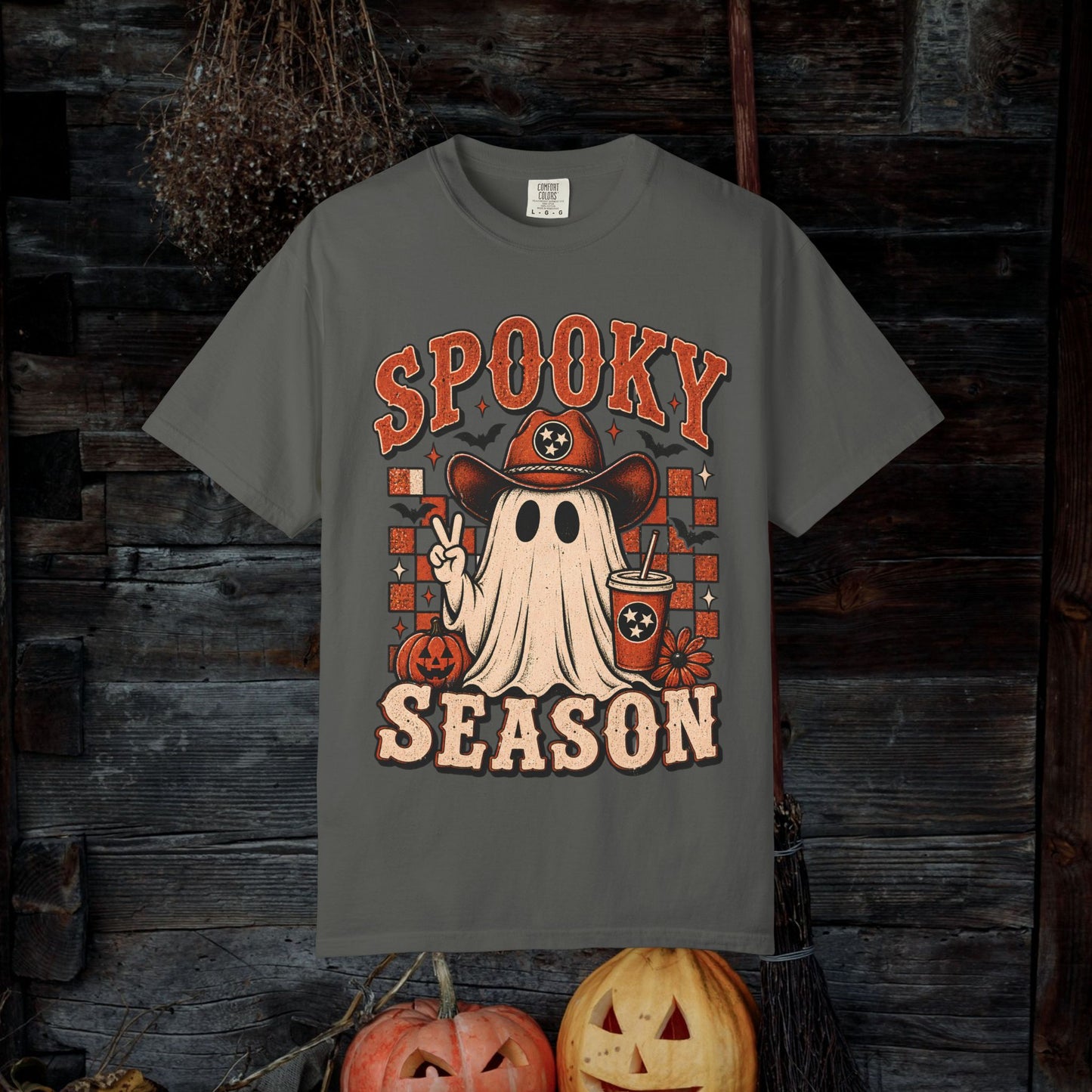 Spooky Season Ghost Tee — Halloween Graphic T-Shirt